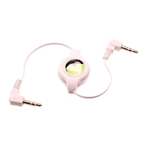 Cable Auxiliar Retráctil 3.5mm Color Blanco miniatura 1