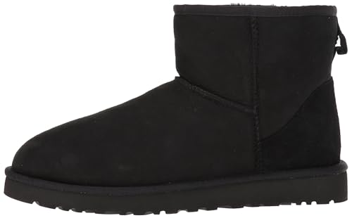 UGG Homme Botte, Peau de mouton, Noir, 44 EU