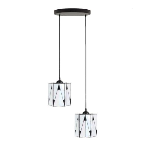 Lustre Tiffany-style French Art Deco 2, luminaire haut de gamme en verre d'art