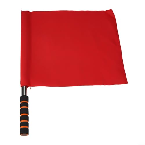 Bandiere di guardalinee di calcio, portatile e impermeabile, attrezzatura per arbitro per partite di calcio (rosso)