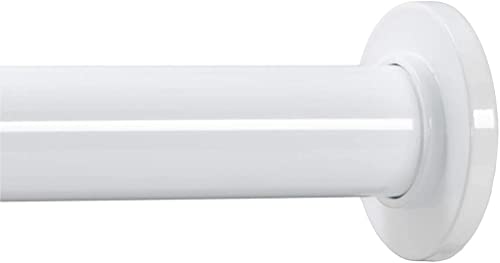 Image of Ivilon Tension Curtain Rod - Spring Tension Rod for Windows or Shower, 36 to 54 Inch. White