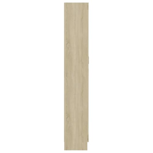 Estantería roble Sonoma de 5 compartimentos y 2 puertas 185cm 7