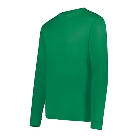 Augusta Sportswear Mens Wicking Long Sleeve T-shirt, Kelly, Large US Cover