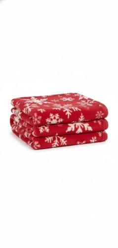 Couverture coton turc flocon de neige rouge, le cadeau de Noël idéal