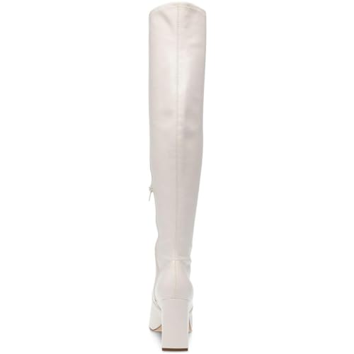 Wild Pair Womens EILEENE Faux Leather Pointed Toe Knee-High Boots4