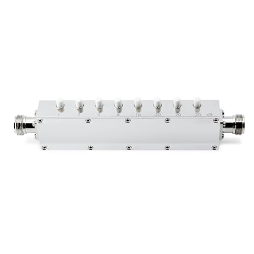 tojoin rf step attenuator step-adjustable attenuator push-button step attenuator n type attenuator 0-90db dc to 25ghz 50 ohm rf attenuator n type female attenuator 1pcs