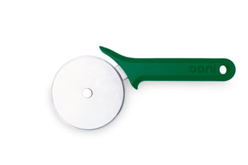 Ooni Professional Pizza Cutter Wheel - Ø4.4? Blade - Classic Stainless Steel Pizza Wheel Cutter with Green Handle