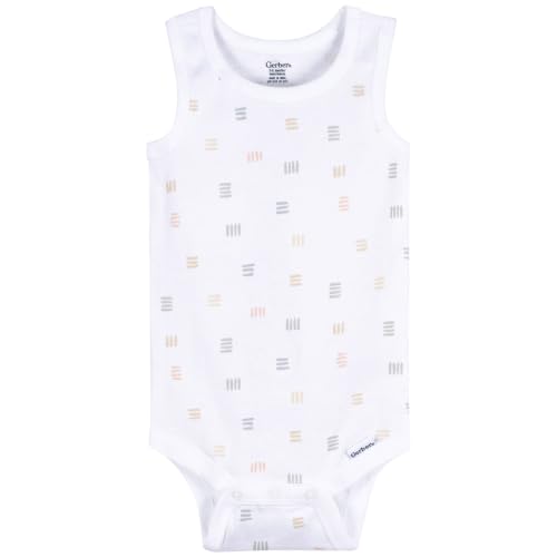 Image of Gerber Baby Girls Multi-Pack Sleeveless Onesies Bodysuit
