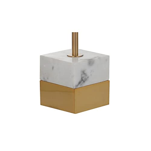 JONATHAN Y 56.5" Adjustable Library Floor Lamp Metal/Marble, Brass Gold by JONATHAN Y - Image 5