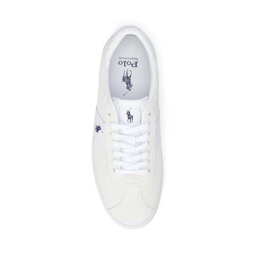 Image of POLO RALPH LAUREN Court Vulc Leather-Suede Sneaker