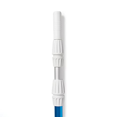 Swimline 3-Piece Anodized Outside Cam Mailer Telescopic Pole, Blue