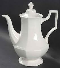 HERITAGE WHITE JOHNSON BROS COFFEE POT 8 CUP SIZE 1.5L L/S - NEW -