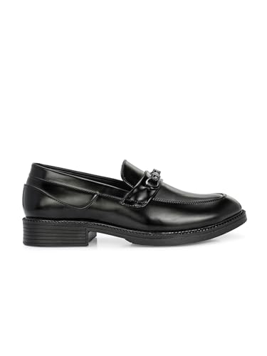 Image of STANPHORD Men Formal Loafer Shoes | Patent PU Slip-On Moccasins | Flat Rubber Sole | Casual Office Driving Travel Wear | Lightweight (TPSL S1)