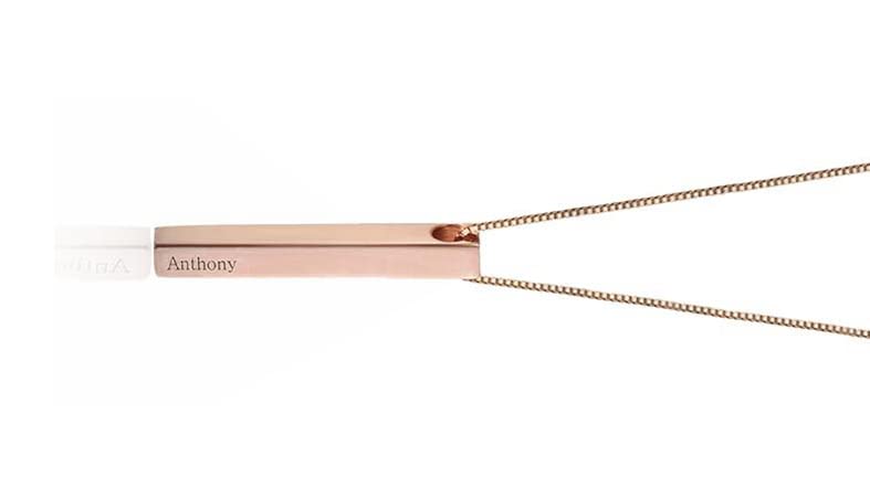 Sensy Gifts Bar Necklace Personalized,Sterling Customized Name Necklace 4 Sided Vertical 3D Bar Pendant (Gold Plating) (B0B616RL3Y) Amazon Price History, Amazon Price Tracker