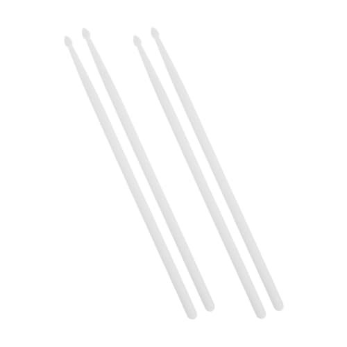 Mikinona 4 baquetas luminosas blancas de nylon para batería electrónica y acústica, agarre cómodo miniatura 1