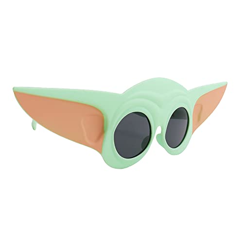 Sun-Staches Star Wars Mandalorian Official Grogu Sunglasses The Child Costume Accessory, UV400 Lenses, Baby Yoda Green Mask One Size Fits Most -  SG3917