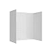 Streamline DSH-1460-151 32 in. L x 48 in. W x 55 in. H 3-Piece Glue-Up Alcove Bathtub Surround in White Tile Finish