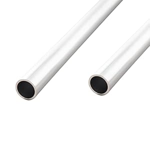 Aopin Round Aluminum Tube 15mm/0.71″ ID x 19mm/0.79″ OD x 300mm/11.8″ Length, Seamless Aluminum Straight Tube 2 PCS