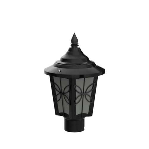 Image of SINOMAN Metal and Glass Gate Light for Home Gate Waterproof | Gate Lamps for Main Gate | Outdoor Garden Light | Pillar Gate Light (Pack of 2) (Without Bulb)