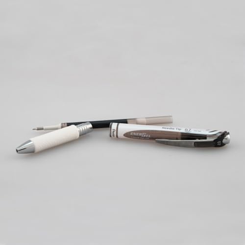 Bolígrafo Pentel EnerGel Pearl retractil 12 unidades negro miniatura 5