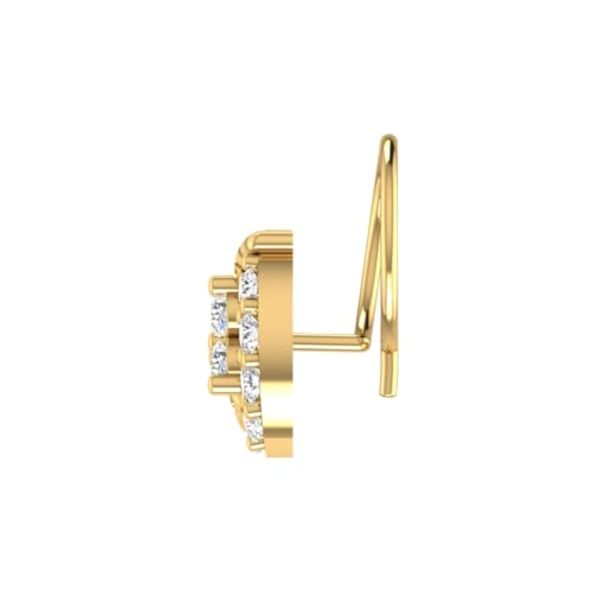 Women's 14Kt Yellow Gold Stud Nose Ring