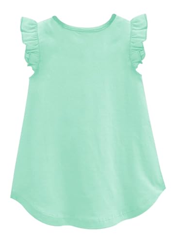 Image of A.T.U.N. (All Things UBER Nice) Girl's Polyester Regular Fit Solid Round Neck Knee Length Regular Top