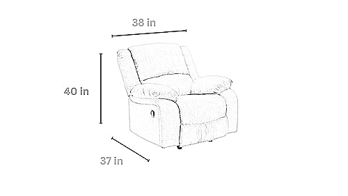 Image of Torque - Filton 1 Seater Fabric Manual Recliner | Recliner Sofa /Chair for Living Room, Bedroom, Office (Dark Grey) | 1 Year Warranty