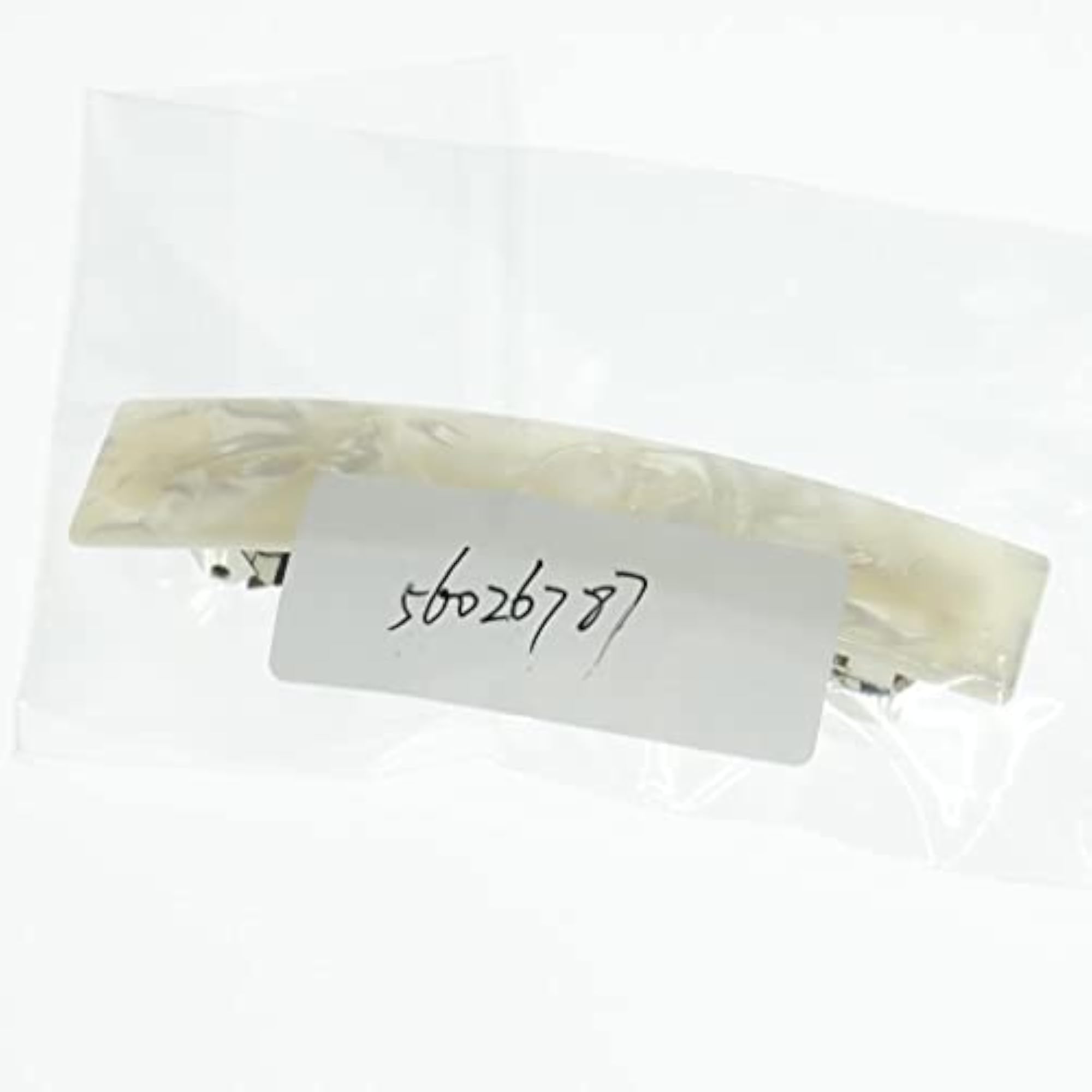 4x French Style Acetate Leopard Automatic Barrette Ponytail Holders