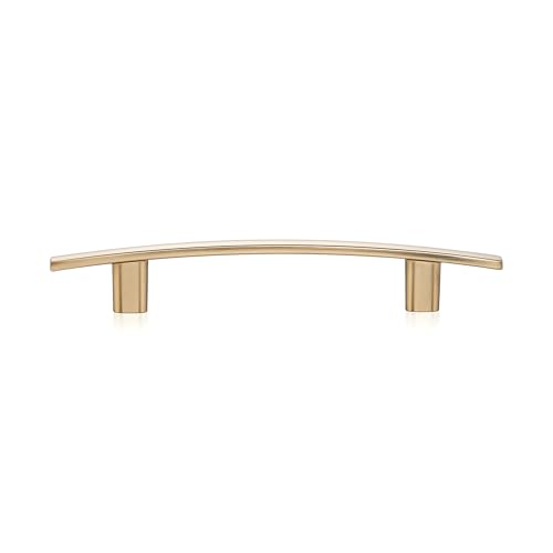 Image of Ravinte 5 Pack Cabinet Handles Champagne Bronze Cabinet Pulls Kitchen Cabinet Handles,Curved Drawer Pulls in 6 Inch Length with 3.75 Inch Hole Center Arch Kitchen Cabinet Hardware
