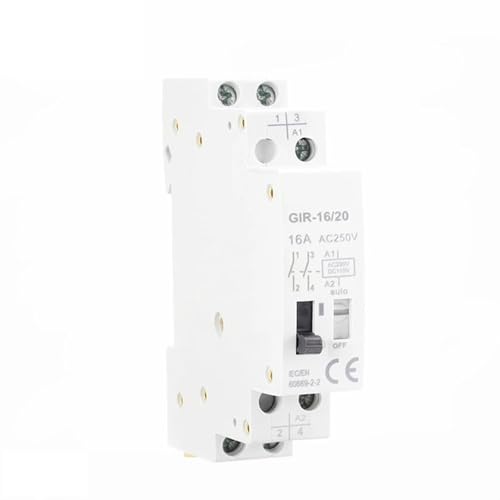 Relé 2NO 16A 230V para control automatizado de motores y bombas domésticas
