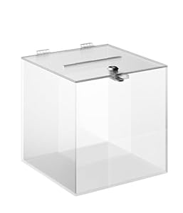 EH Design SB Spendenbox aus Acryl 20x20x20