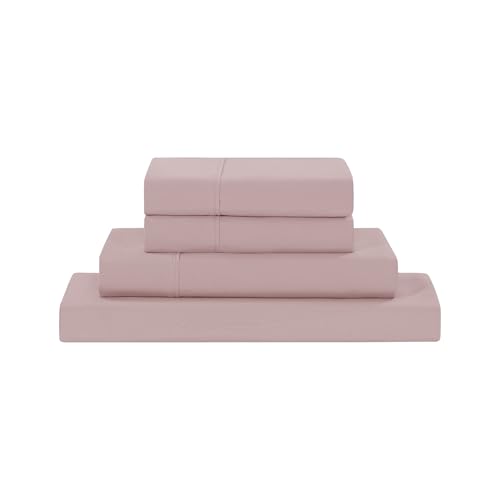 Modern Threads Sábanas Lisas de Microfibra Suave, lujosas sábanas de Microfibra, Incluye sábana encimera, sábana Bajera con Bolsillos Profundos y Fundas de Almohada, Cameo Rose, California King
