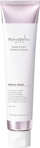 NANOAMINO ナノアミノ 美容室専売品 ネイルクリーム ハンドクリーム 美容師 サロン専売品 美容室 手荒れ 育菌 コメ由来 乳酸菌 発酵コスメ ナノアミノハンド＆ネイル リペアクリーム モイスト ローズ 80gのサムネイル