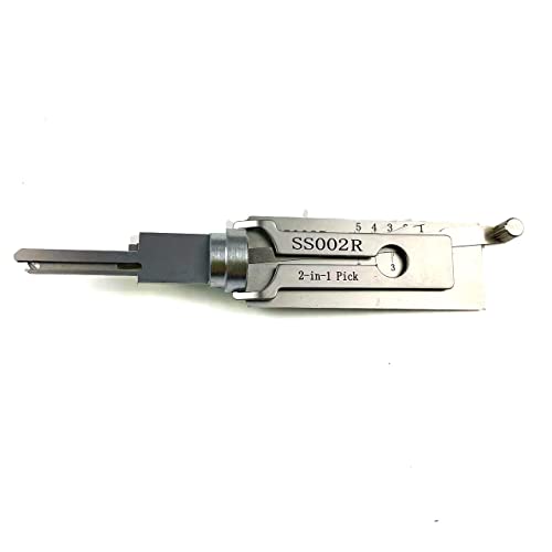 SS002R Right Groove 2 in 1 Pick and Decoder Tools for S-Groove Door Lock,Pro 2 in 1 Decoder and Pick Tools Lock Open Tool