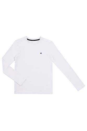Champion Heritage Boys Base Layer Athletic Long Sleeve Cold Gear T Shirt Top Kids Clothes (Medium, White) #TOP7