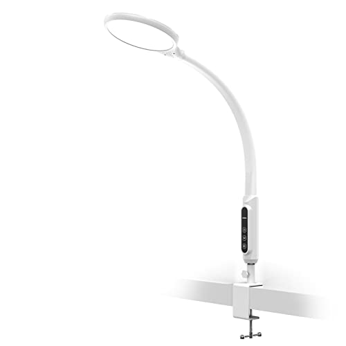 Albina Light Therapy Lamp, 10000Lux, Full Spectrum And Uv-Free Led Therapy Light, Happy Lamp With Flexible Gooseneck And 360°Swivel Base, Clip Lamp With 5 Colors/5 Brightness/Timer/Memory #TOP8