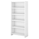 Office by kathy ireland Echo 5 Shelf Bookcase in Pure White