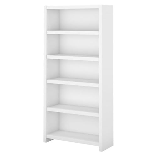 Bush Business Furniture Echo 5 Shelf Bookcase in Pure White