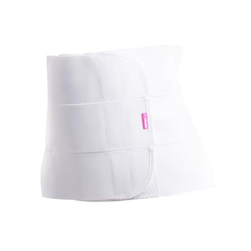 LIPOELASTIC KPlus Abdominal binder Compression Belt - 24 cm 3 panel, Post-Operative Support for Abdominoplasty & Liposuction Recovery (White, L-XL)