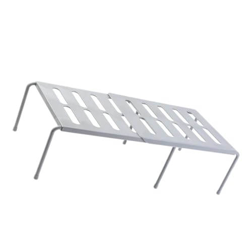 DECOMELODY Estante Telescópico Multiusos para Almacenamiento de Condimentos y Cosméticos Organizador de Cocina Estable y Resistente Diseño para Baño y Escritorio Color Gris