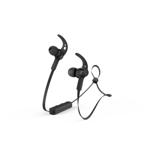 Hama | Auriculares Inalámbricos Bluetooth Deportivos con Micrófono y Resistencia al Sudor - Negro