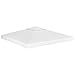 Tidyard Toile de Toit de Belvédère Toit de Chapiteau Auvent de Rechange 2 Niveaux 310 g/m² 3x3 m Blanc
