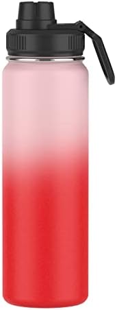 Stainless Steel Vacuum Insulated Flask, Leak-proof, BPA-free Double Walled Thermal Mug for Coffee & Tea, 0.76L Sports Water Bottle, Travel Water Bottle for Hot or Cold Drink, Pink…
