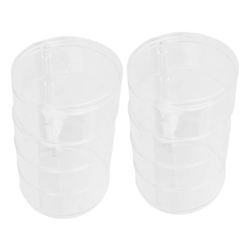 Cabilock 2 Piezas Tapa De Caja De Almacenamiento Multicapa Organizador De Almacenamiento De Arte Paleta De Cosméticos Hidratante Giratorio Soporte Para Brochas De Maquillaje Organizador