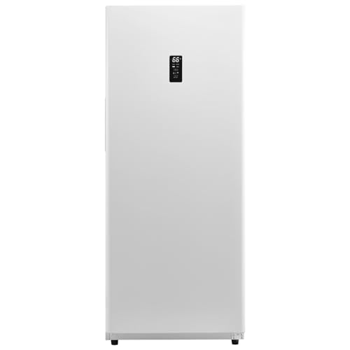 Happybuy 17 Cu.Ft Convertible Freezer/Refrigerator: A Frost - Free Marvel. This upright appliance features a temperature control panel, door open too long alarm, adjustable shelves, and LED lighting.