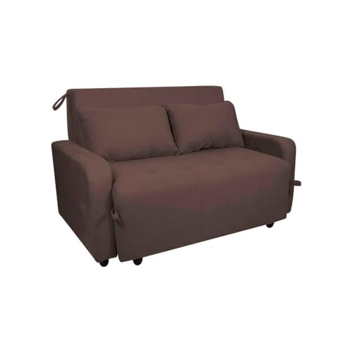 Sofá Cama New Suede Matrix – Sofisticação e Conforto para Sua Sala de Estar (Marrom)