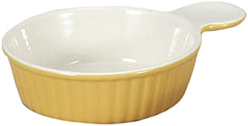 Set of 10, Western, Heat Resistant, Yellow, One-Handed Gratin, B.M, 7.5 x 5.6 x 1.8 inches (19 x 14.2 x 4.5 cm), 16.1 fl oz (460 cc), Low Fire, Restaurants, Inn, Japanese Tableware, Restaurant, Commercial Use, Tableware, Tableware, Tableware