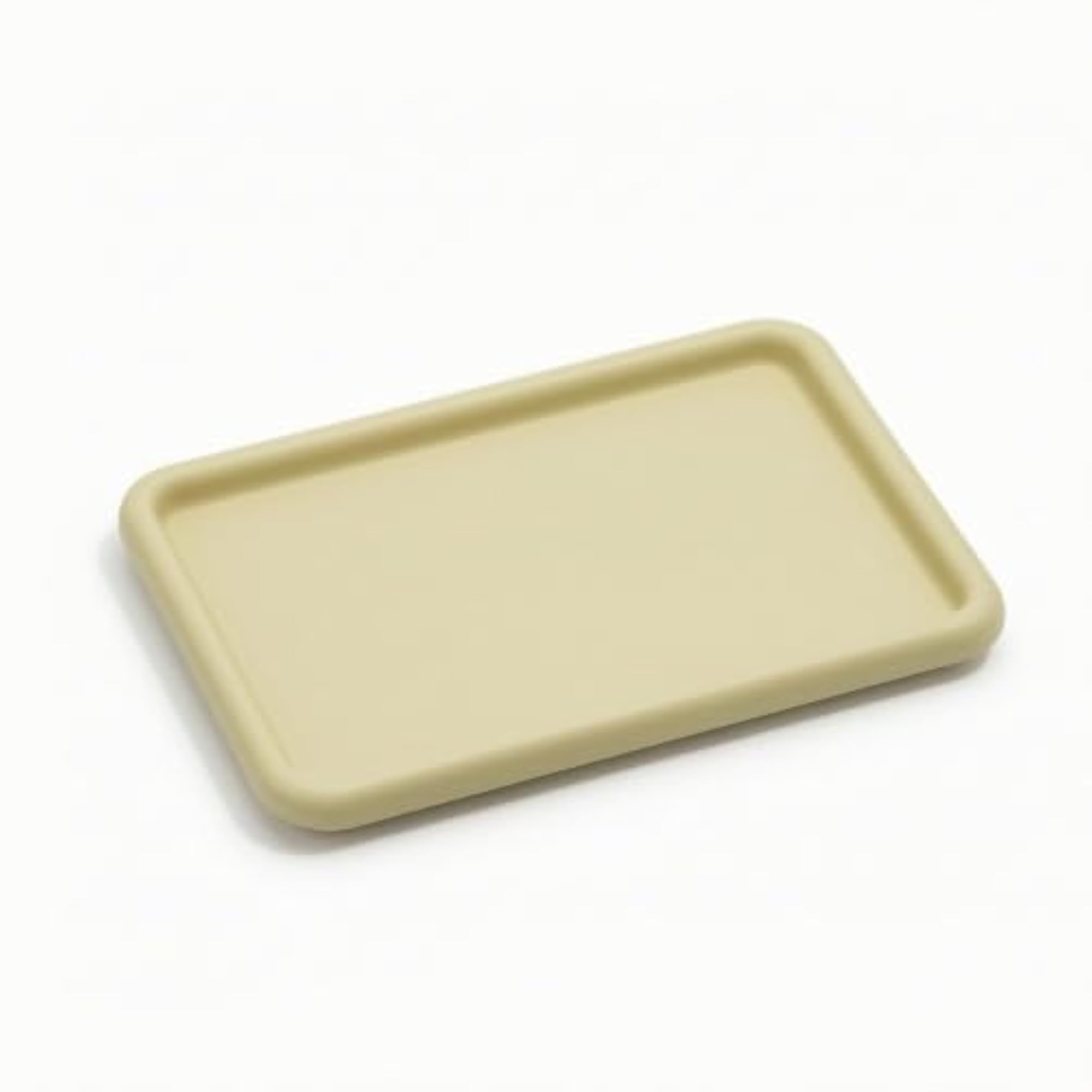 Rectangular Pet Feeding Tray with Rounded Corners, Stylish Design