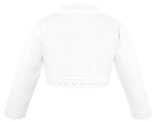 Lilax Little Girls' Knit Long Sleeve Button Closure Bolero Cardigan Shrug 4T Cream thumb #1