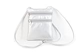 Sac Main Funky Petit Plat Épaule Crossbody Faux Cuir Métallique en argent